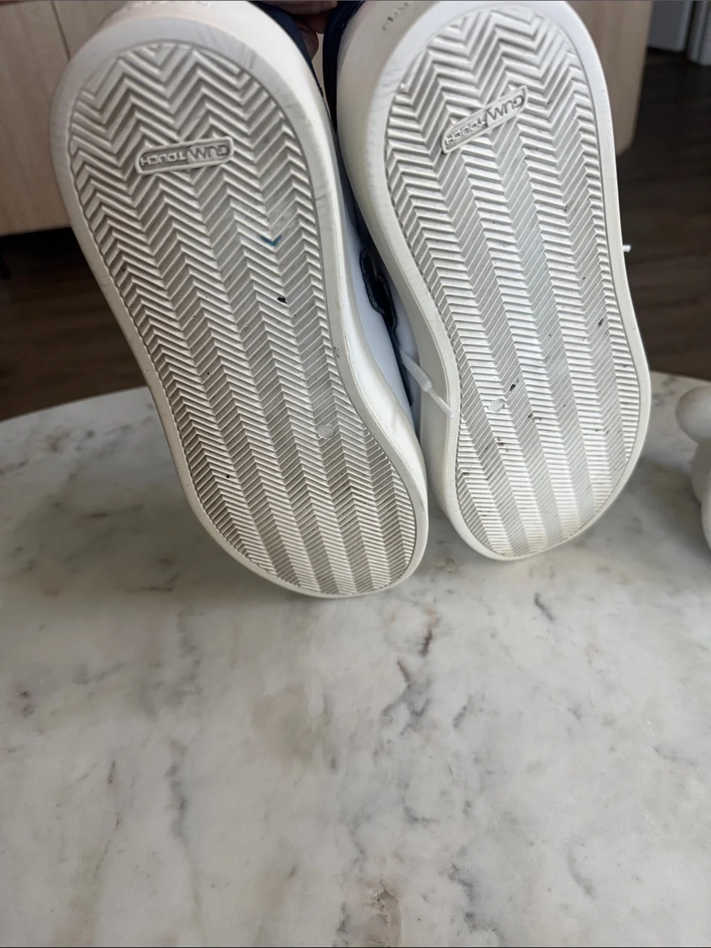 Magnanni White Sneakers with Black Heel Panel